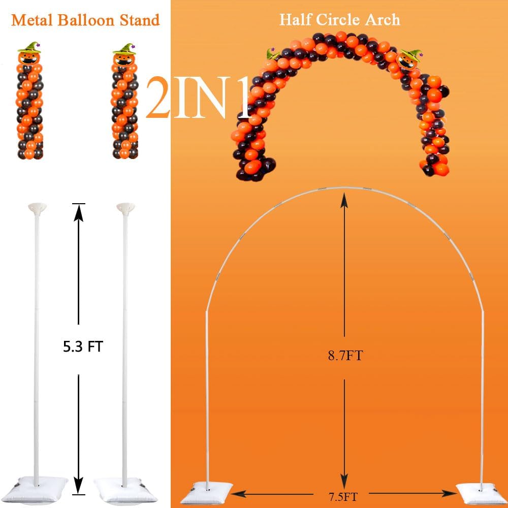 Balloon Column Stand Kit and Balloon Arch Stand 2IN1, Perfect for Birthday Parties, Weddings, and Holiday Decorations