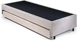 Base Box Solteiro King com Cama Auxiliar 96x203x28cm Bege