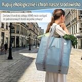 VENO 4-pak toreb na zakupy wielokrotnego użytku, wytrzymałe torby na zakupy z uchwytami, torby do wózka na zakupy z twardym dnem do postawienia pionowo, składane, wielofunkcyjne (jasnoniebieskie, 4