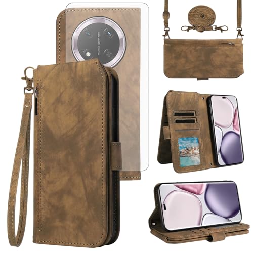 Protection Honor Magic 7 Lite 5G intégrale à fermeture éclair et fentes cartes Asuwish