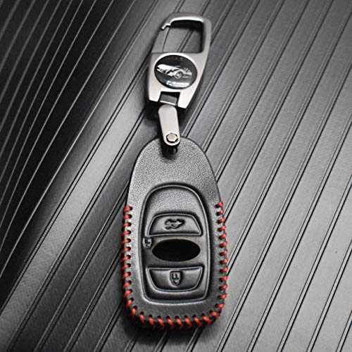 ontto SUBARU スマートキーケース キーカバー キーホルダー キーケース フィット リモコン用 汚れ 傷防止 落ちにく オシャレ スバル レヴォーグ レガシィ B4 インプレッサ エクシーガ G4 WRX S4 STI XV 等に適用 革