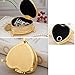 HOLLY TRIP Classic Vintage Heart Shape Metal Jewelry Box Ring Trinket Storage Organizer Chest Christmas Gift, Gold & Red