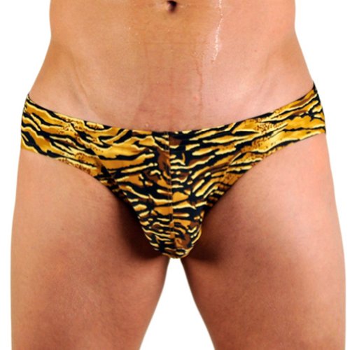 Gary Majdell Sport Mens Tiger Print Counter Pouch Bikini Swimsuit Size X-Large