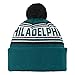Outerstuff NFL Philadelphia Eagles Youth 8-20 Cuffed Knit Pom Hat, Youth One Size, Jade