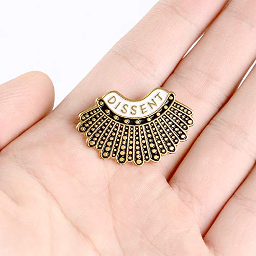 Image of RBG Pins Ruth Bader Ginsburg Pins I Dissent Pins RBG Dissent Collar Feminism Pins Women'S Rights Judge Badge Pins 4 pcs
