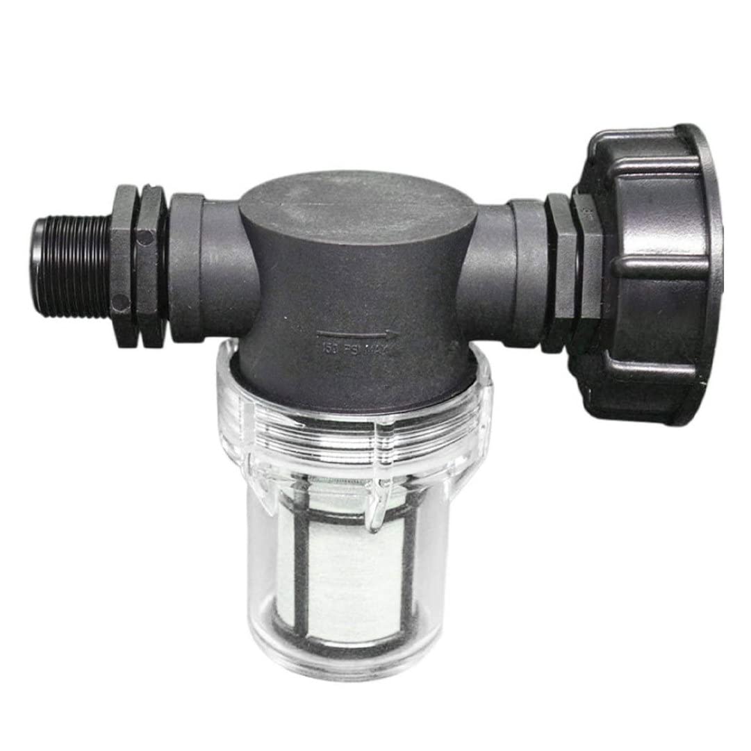 Raccord réservoir IBC femelle 3/4 pouces anti-impuretés avec tamis filtrant lavable