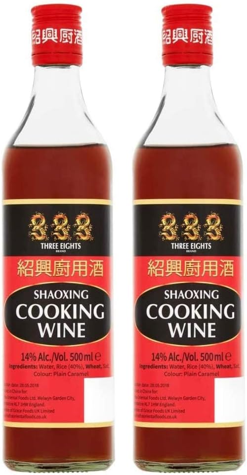 Three Eights Shaoxing Cooking Wine 500ml (Pack of 2)