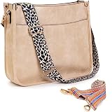 Crossbody Bags for Women Trendy Vegan Leather Beige Crossbody Bags Women's Hobo Handbags Fashion Gui
