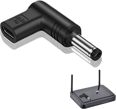 DC Adapter, PE-C to DC Input, For Laptop, DC Power Adapter, Converter Adapter, Power Induction Charger, Pe-C Female to DC Male Adapter, 19.5V, 90 Degree, Type C Convert Plug, Laptop Charger, AC PD,