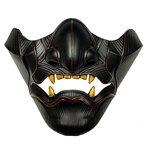 Tsushima Ghost Halbe Gesichtsbedeckung Halbe Gesichtsschutz Spielcharakter Samurai Jin Sakai Cosplay Requisiten für Anime Ausstellung & Themenparty & Bühnenperformance & Halloween