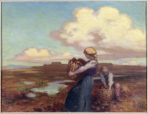 Imagen de lienzo Los recolectores de turba de George William Russell cuadro 60x90cm