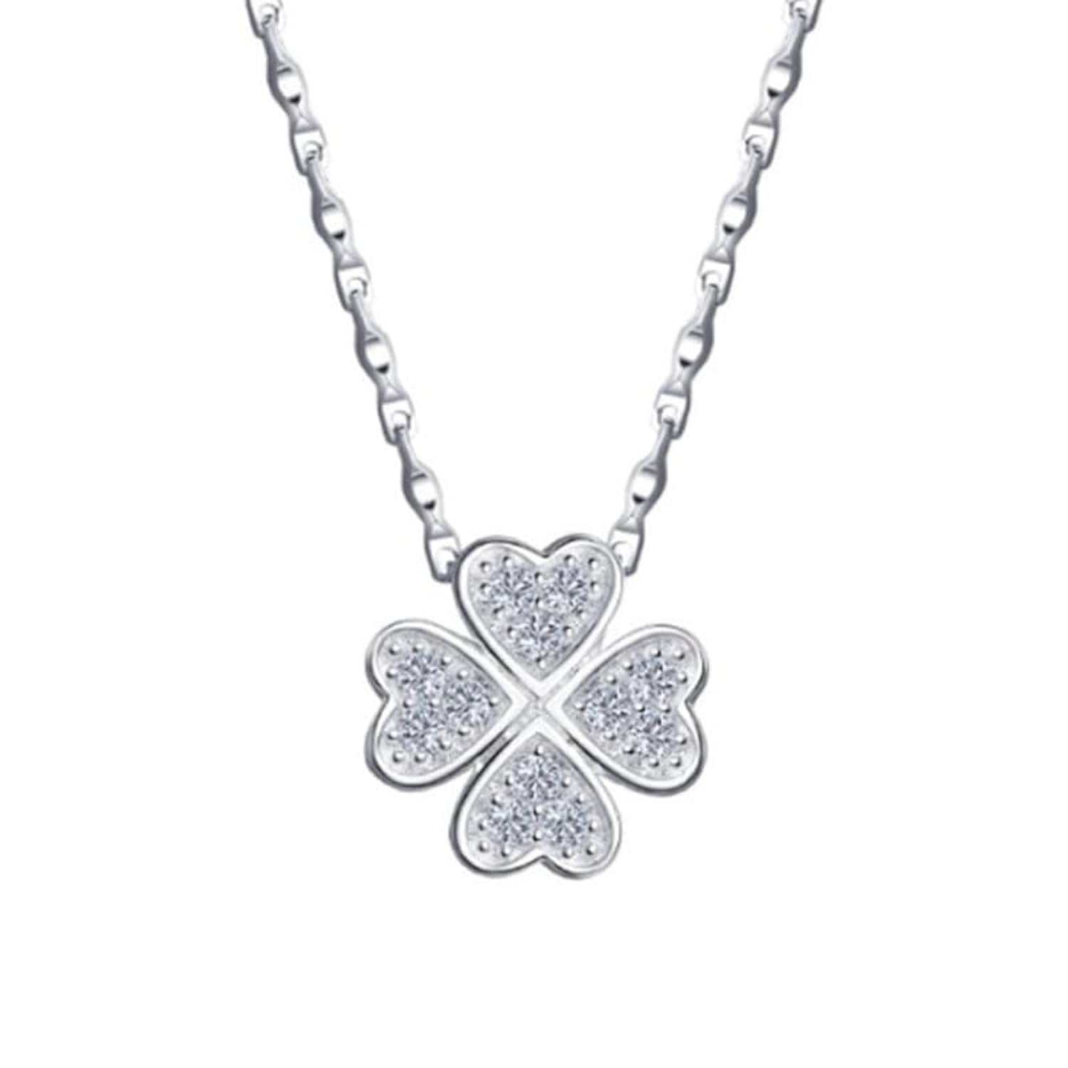 J.RoséeFashion Crystal Lucky Clover 925 Sterling Silver Pendant Necklace for Women Gift Packing J.Rosée Fashion Jewelry JR-1114