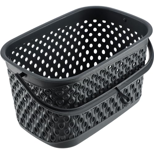 KADAX Klassischer Wäscheklammerkorb, Klammer Korb für Wäscheleine, Klammerkorb zum Aufhängen, Klammerbeutel für Wäscheklammern, Körbchen mit Haken (Grau)