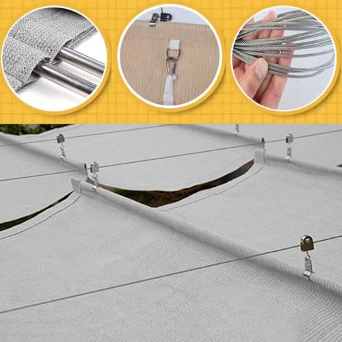 Auvent de voile d'ombrage de vague en forme de U rétractable 1.5x5m - 7