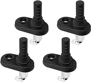 weideer 4Pcs 12V Mount Pin Switch Momentary Nickel Plated Universal Door Jamb Flange Light Hood Mount Switch with Rubber Boot for Car Boat K-025-L
