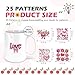 Valentine UV DTF Cup Wraps - 25 Sheets Pink Bow Love UV DTF Tumbler Wrap for 16 20 oz Glass, XOXO Worthy Transfer Stickers Decals for Water Bottle Coffee Mug Decoration Holiday Gifts for Girlfriend