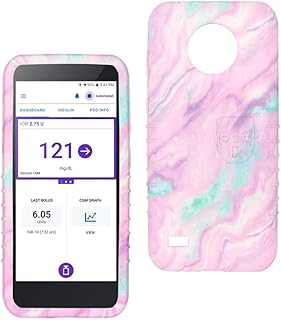 Sugar Medical Omnipod 5 Gel Skin Case with Dexcom G7 Cutout | PDM Protective Cover | Protect Omnipod 5| Diabetes Care (Pink Cloud)