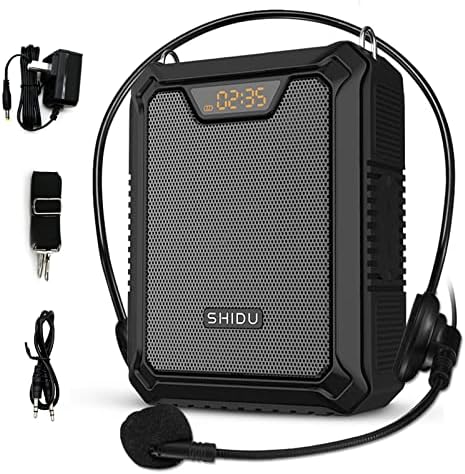 Portable Voice Amplifier 25W Rechargeable Speaker with Microphone Wired Headset Waterproof IPX6 Bluetooth 5.0 Personal Voice Enhancer for Teachers, Training, Meeting, Outdoor, Beach, etc M900