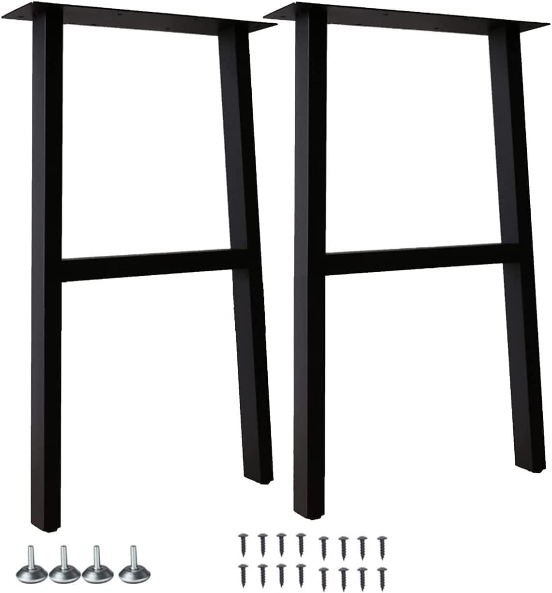 Metal Black Table Legs Heavy Duty Desk Legs 28” Height 17.7