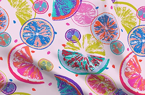 Spoonflower Lemonade Citrus Pop Art Fat Quarter