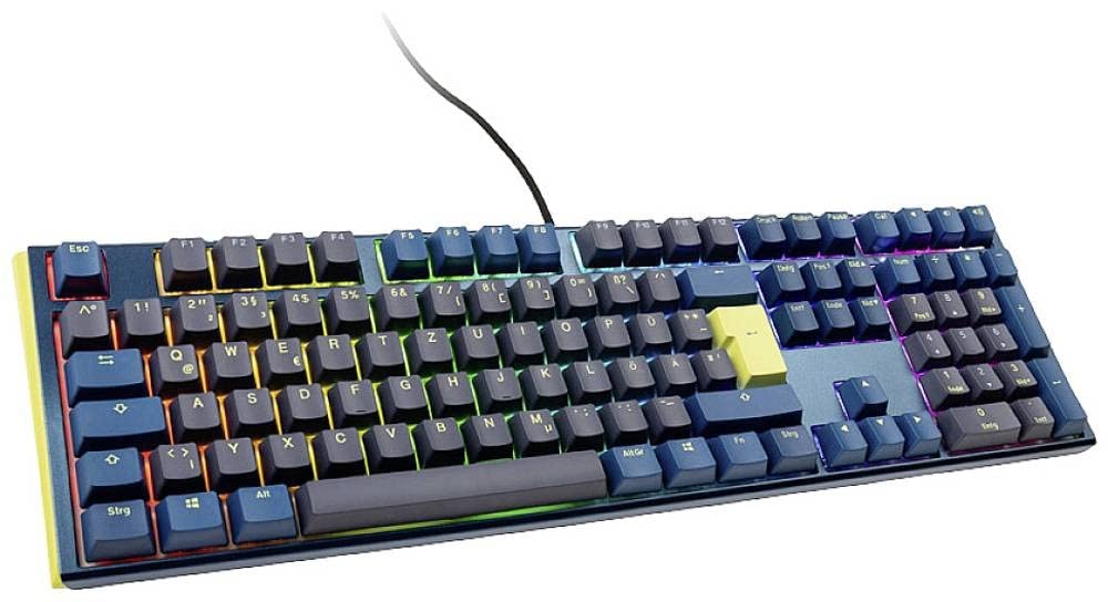 Ducky One 3 Daybreak RGB clavier USB Allemand Noir, Bleu, Vert