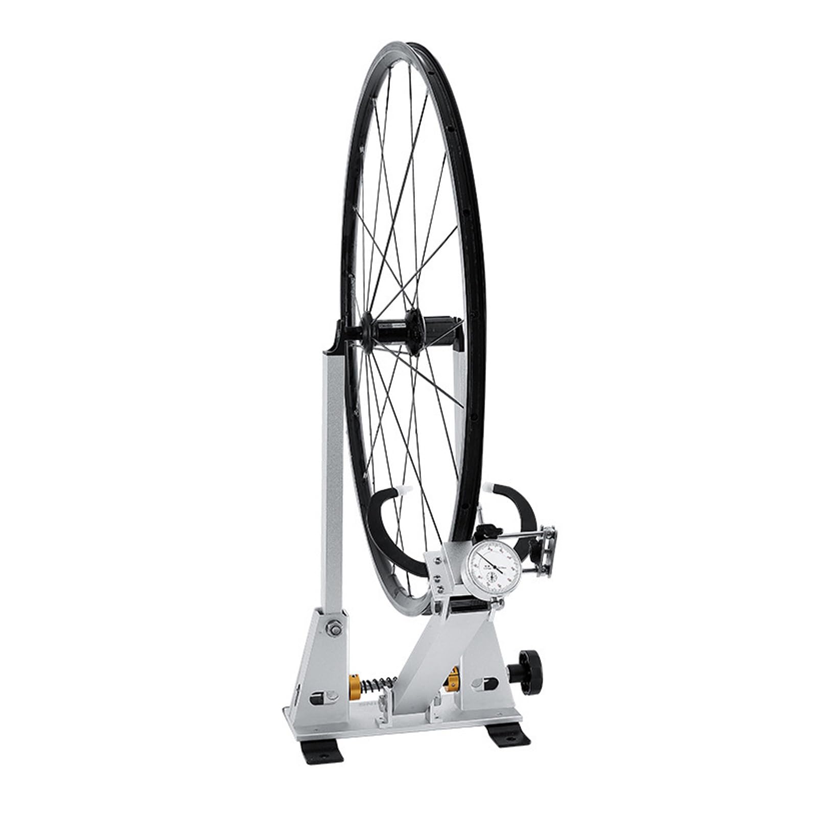 Genérico Soporte de centrado de Ruedas de Bicicleta, Soporte de reparación de Bicicletas Ajustable de Aluminio, Mantenimiento Profesional de Ruedas de Bicicleta de 16 a 29 Pulgadas y 700C