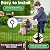 Decorative Garden Fence 17in (H) x10ft (L),Arched Rustproof Metal No Dig