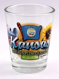World By Shotglass Kansas Sunflower State Elements Shot Glass