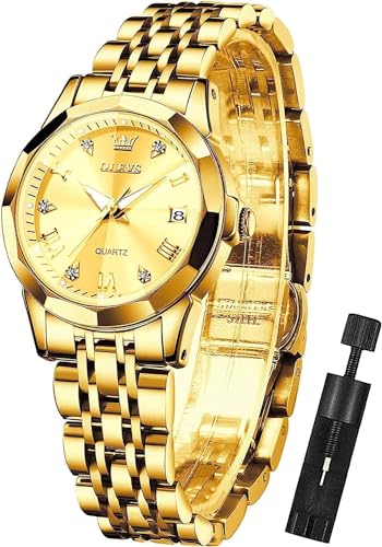 OLEVS Ŏv fB[X  NH[c fB[X rv lC h _Ch t ₷  S[h Mtg ladies watch