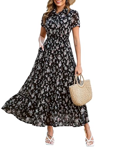Kranda Summer Dress 2026 Spring Collared V Neck Short Sleeve