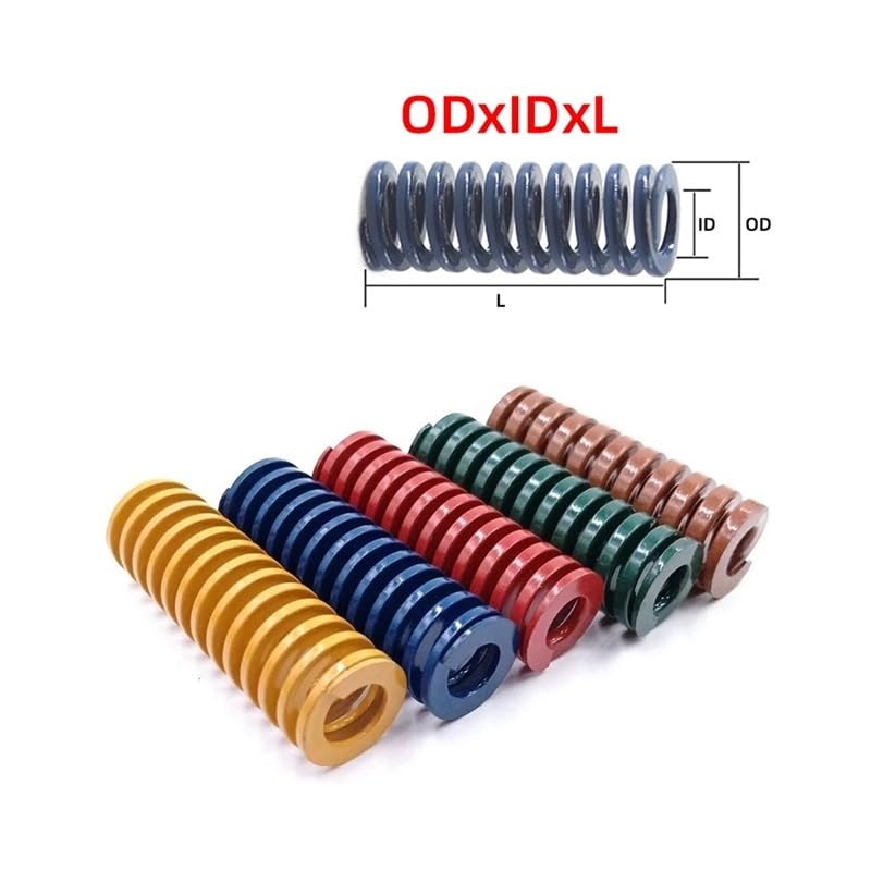 1 pz Molle di compressione in acciaio OD12-20mm ID6-10mm L-80-100mm(100mm,OD20mm-(ID10mm) Brown)