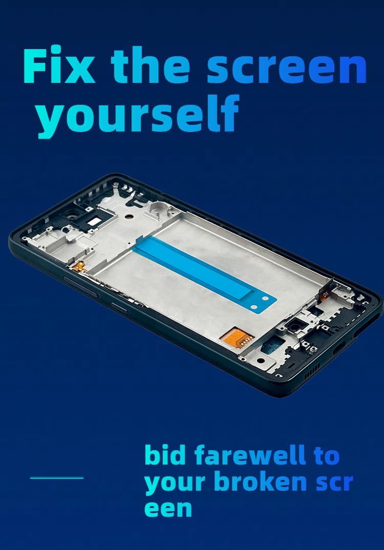 for Samsung Galaxy A53 Screen Replacement for Samsung A53 5G Screen Replacement with Frame SM-A536U A536 A536W A536B A5360 A536E LCD Display digitizer Touch Screen Black 6.5 Inch