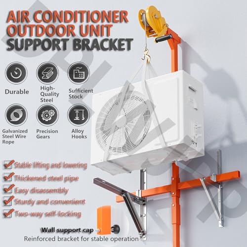 Support de levage climatisation extérieure acier inoxydable treuil câble anti-rotation 30 m - 3
