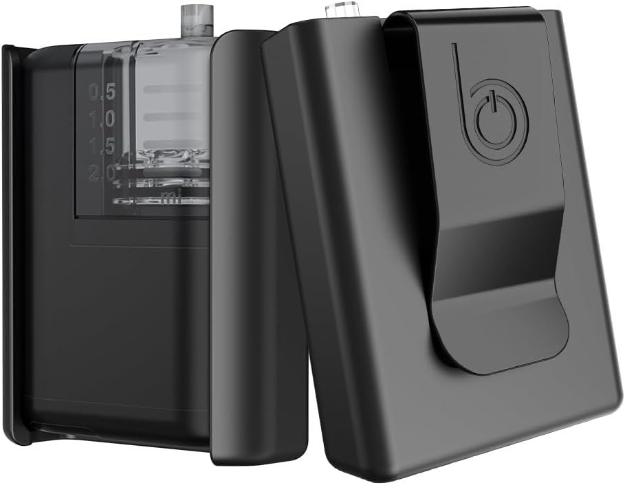 BELTRON Protective Case for Tandem Mobi Pump with Built-in Metal Belt Clip (Strong & Durable Case for Tandem Diabetes Care Mobi Insulin Pump) - Black