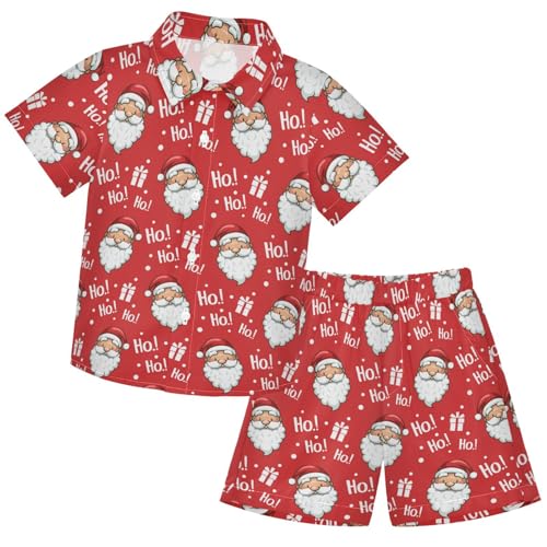 Image of visesunny Boy's 2 Pieces Shirt and Short Set Casual Shirts Short Sleeve Beach Shorts Summer Outfits for 3-10 Years Kids