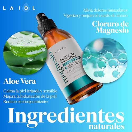 LAIOL Aceite de Magnesio Spray 250ml Para Pies Cansados – Magnesium Oil Spray para Musculos y Dormir – Magnesio para Masaje, Relajación Muscular, Sueño y Cuidado de la Piel – Adultos y Niños - imagen 6