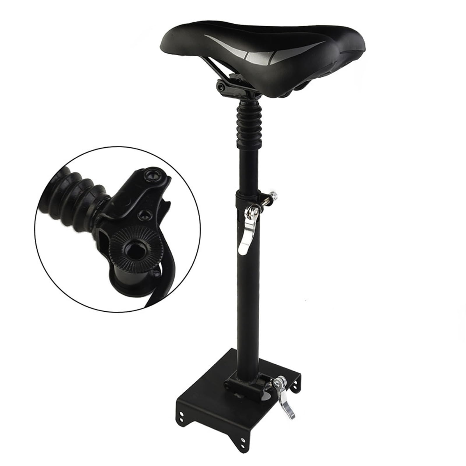 Générique Selle Trottinette, Siege Trotinette Electrique avec Coussin Rembourré en Mousse, Selle Trottinette électrique à Installation Facile pour La Plupart des Scooters