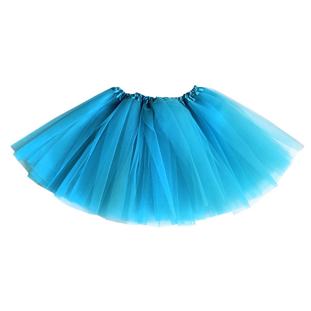 CHIC-CHIC Baby Kids Girls Tutu Fancy Skirt Dancewear Princess Lace Mini Ballet Skirt (2-7 Years Old) (Sky Blue)