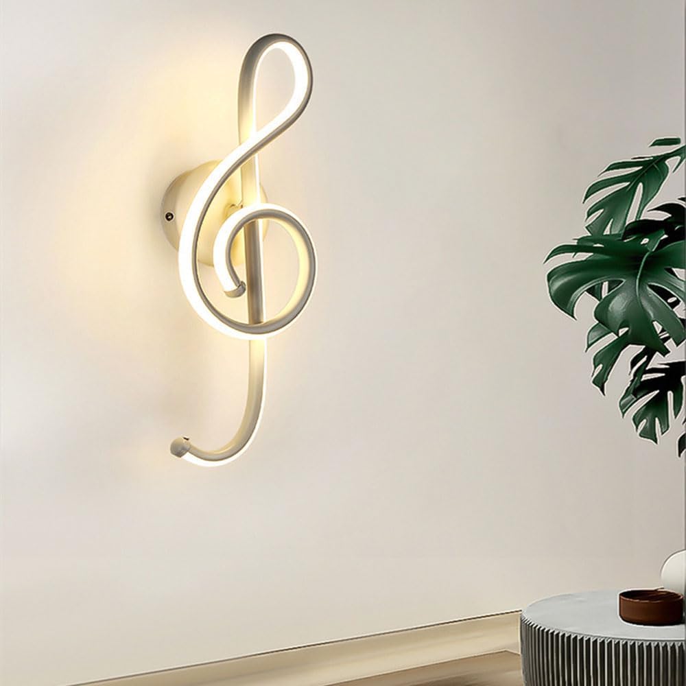Nordic 18W LED Wall Mount Lights Linear Living Room Bedroom Wall Sconces Modern Spiral Wall Wall Lighting Fixtures 3-Color Temperature Indoor Wall Light for Bedroom Stairs Bedside