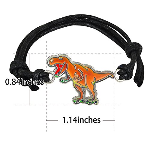 Fun Jewels Handmade T-Rex Dinosaur Charm Color Change Mood Bracelet For Boys Girls Dino Jewelry #TOP1