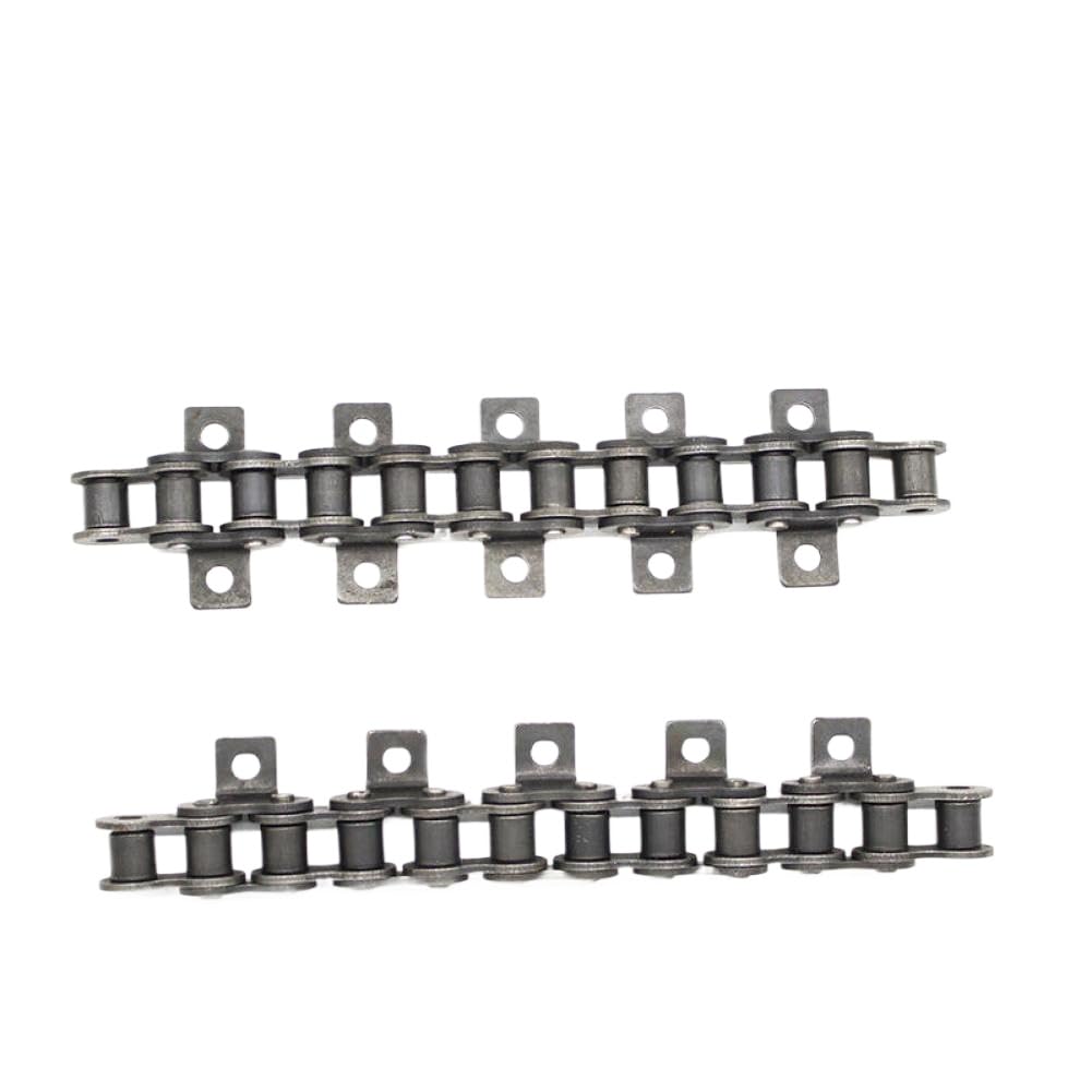 1PC 1.5 Meter 06B Short Pitch Single Double Bend Ear Straight Roller Chain Industrial Drive Single Row Chain Compatible with Requiring 06B Chain(Outer Size: 06B 2 Ears)