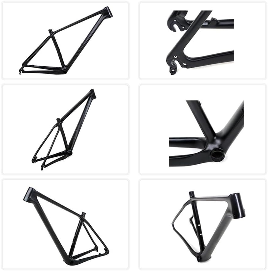 TUJISEK 15''/17''/19'' Mountain Bikes Frame Carbon Fiber Hardtail Mountain Bikes Frame QR 135mm Disc Brake XC Frame for 27.5 29er Wheels Internal Routing Bicycles Frame