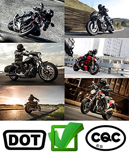 Casques de moto Bluetooth modulaires avec double visière et micro automatique en taille M - 3