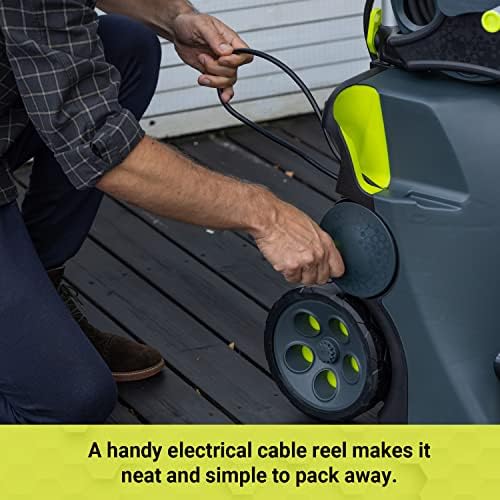 AVA Evolution P60 Pressure Washer, 145 Bar 500 LPH 2100 W, High Power Electric Jet Washer with Foam Cannon, Follow-Me Hose Reel, Zoom Lance, Used for Patios, Cars, Includes Turbo and Vario Nozzles
