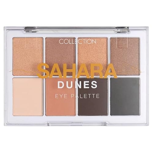 Collection Cosmetics Intensely Pigmented Colour Eye Shadow Palette with 8 Stunning Shades, Matte and Metallic, Sahara Dunes
