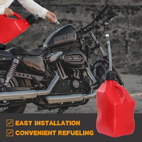 Niwicka Professional Racing Fuel Jug Hose - Durable Gas Can Nozzle & Hose for Quick Fill, Fits 5 Gallon Gas Can, Perfect for Racing & Off-Road Use, Easy to Install, Includes Fuel Filter (pack of 2)