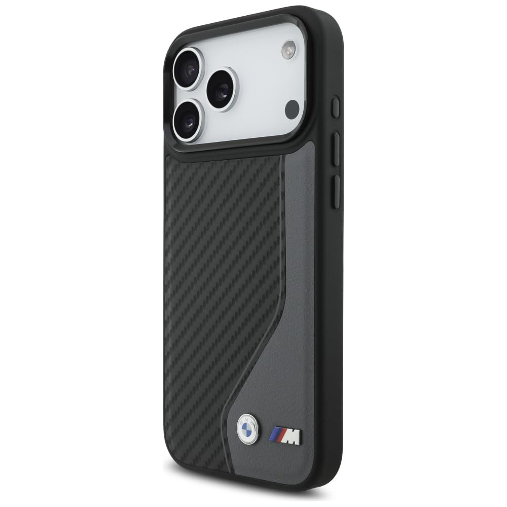 CG MOBILE BMW M Logo carbone compatible avec Mag Safe Coque pour iPhone 17 Pro Max (anthracite)