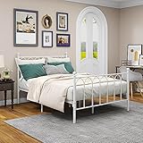 Tamaño del producto: el marco de cama Queen mide aproximadamente 198 cm x 138 cm x 114 cm (largo x ancho x alto), adecuado para colchones de tamaño doble. Espacio de almacenamiento de 32 cm debajo del marco de la cama, que puede acomodar juguetes, ropa, zapatos, cajas, etc. Ofrece más espacio para ti.