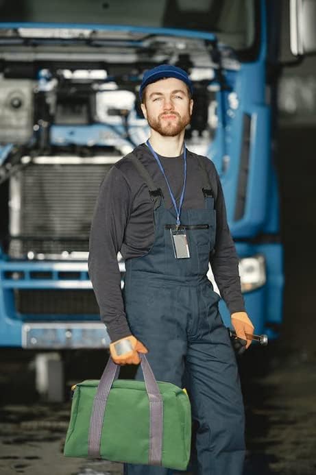 Miniatura 7 de Bolsa de herramientas de boca ancha, bolsa de lona resistente de gran capacidad, organizador de herramientas portátil para el hogar para