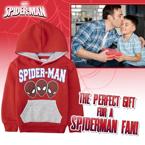 Sweat Spiderman enfant 8 ans Marvel rouge à capuche 6998 - 5